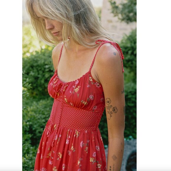 Christy Dawn The Antara Dress in Cherry Daisy - Size Large - Picture 2 of 8